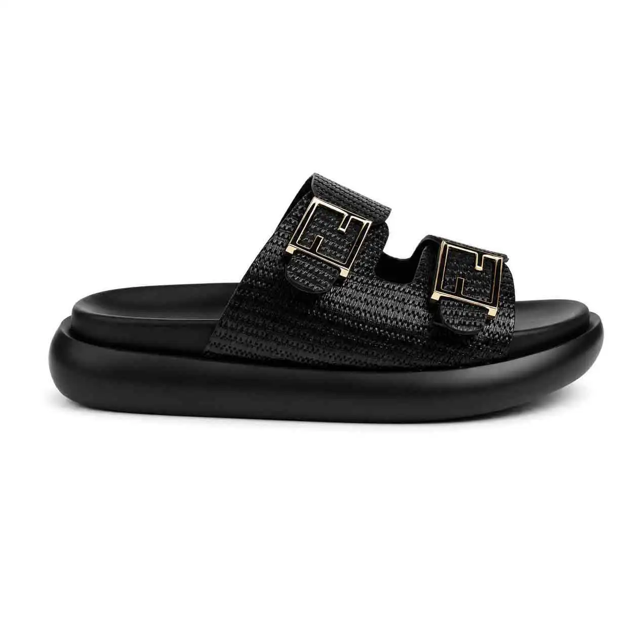 Sandale Compense pour femme 8099-2 noir miniature